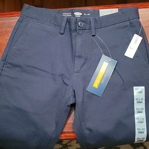 Boys Navy Ultimate Slim Built In Flex Slacks